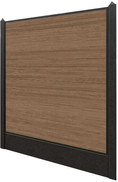 Composiet-beton - schuttingen - vrijstaand - Teak Houtnerf