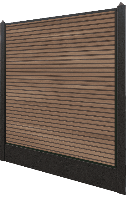 Composiet-beton - schuttingen - vrijstaand - Teak Rhombus